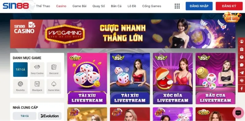 Game bài Sin88 được nhiều người chơi yêu thích