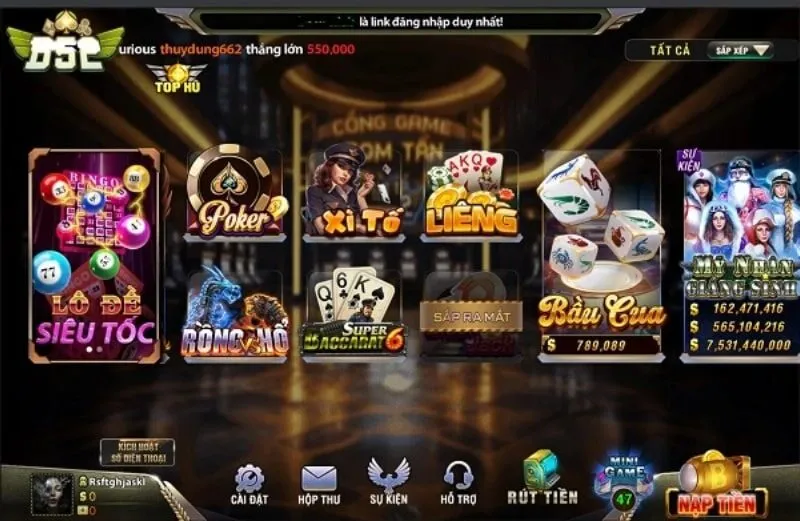 Giao diện cổng game B52 Club rất bắt mắt