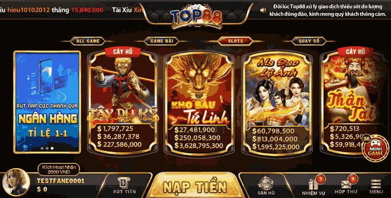 Game slot đổi thưởng Top88 đáng trải nghiệm